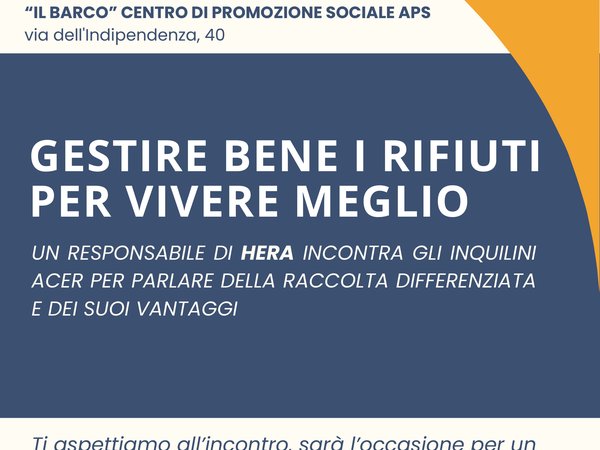 Gestire bene i rifiuti per vivere meglio - 18 novembre 2025