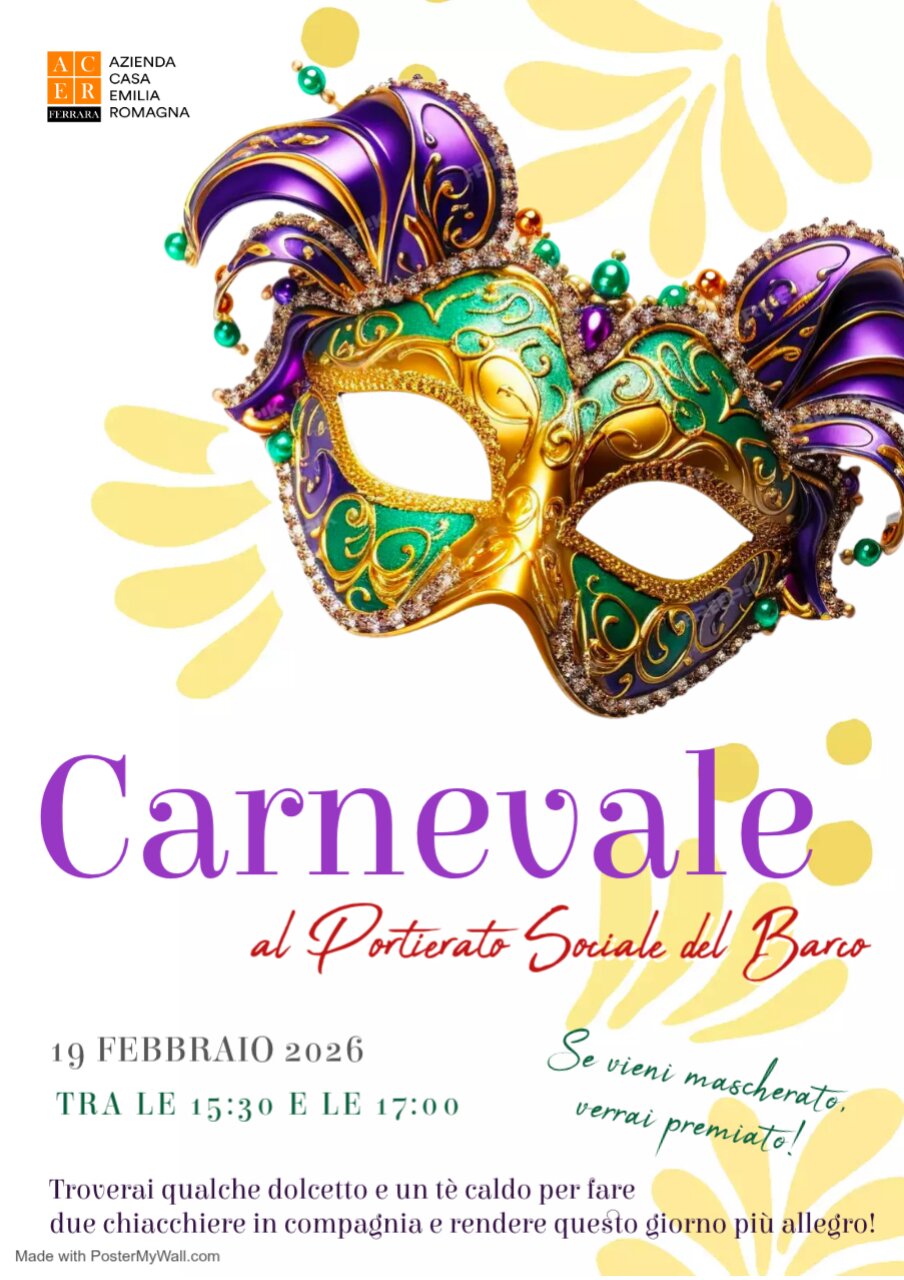 Carnevale al Portierato sociale del Barco il 19 febbraio