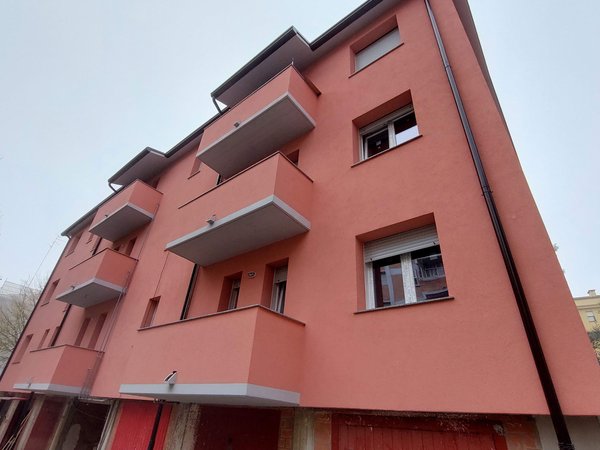 Vista del fabbricato con cappotto completato