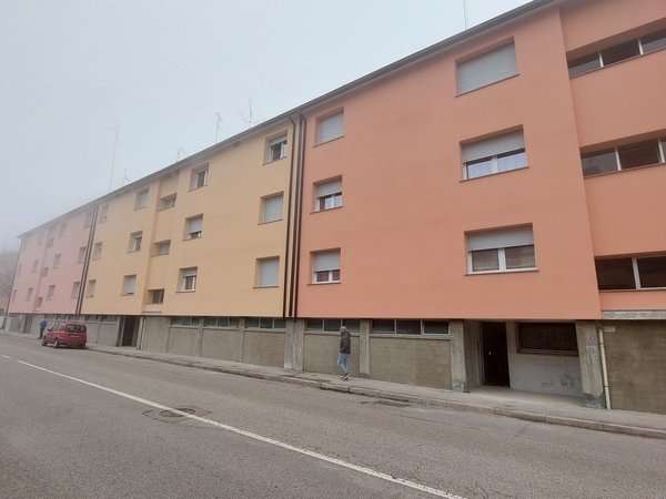 Vista del fabbricato con cappotto completato