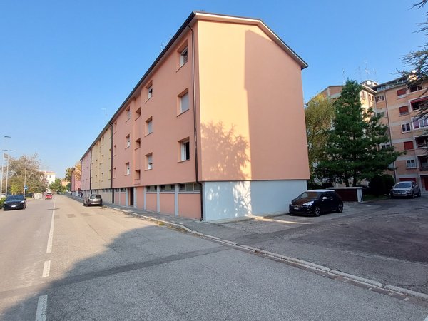 Vista del fabbricato con cappotto completato