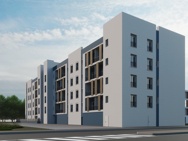 Render dell'intervento con vista da Via Tassoni